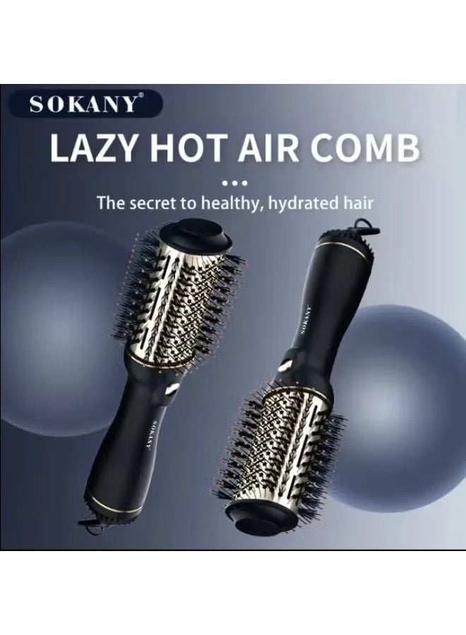 سوكاني فرشاة تجفيف الشعر الاحترافية SK-1914N 4 في 1 للنساء والفتيات، بقوة 1260 واط، تجفف الشعر وتنعمه وتصففه وتضيف إليه كثافة، بتقنية الأيونات مع خاصية الهواء البارد، 4 إعدادات للحرارة، سلك دوار 360 درجة، تصميم مريح للاستخدام المنزلي أو في الصالونات، مناسبة لجميع أنواع الشعر. - Image 3